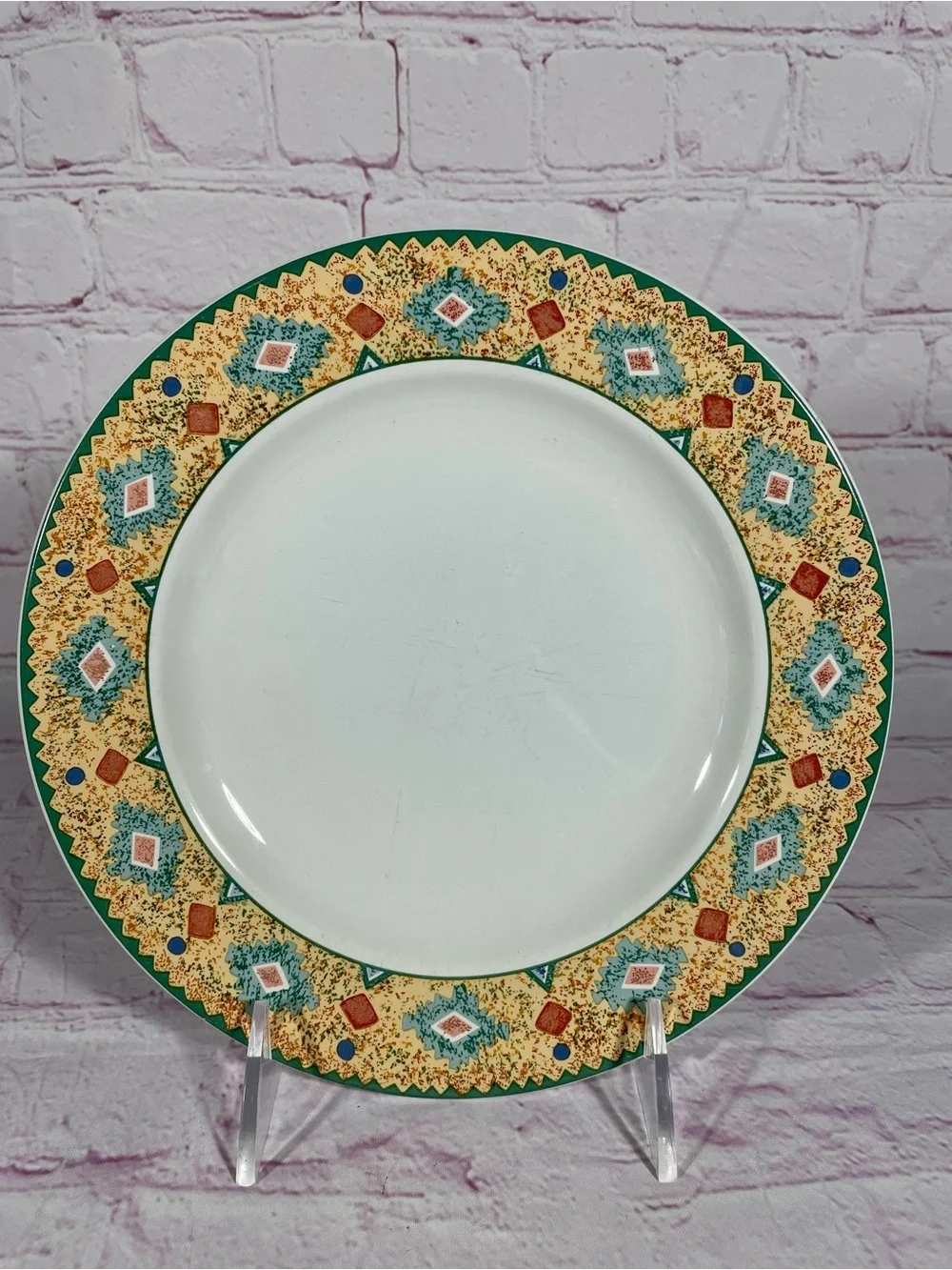 Vintage Sakura Moccasin Sue Zipkin Southwestern Stoneware Salad Plate Set of 2